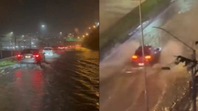 Reportan calles anegadas por fuertes lluvias en Viña del Mar