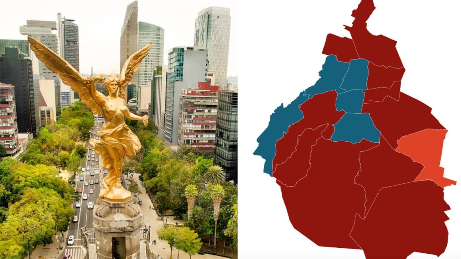 Mapa político en alcaldías de CDMX: así quedan los 16 gobiernos locales, tras las elecciones del 2024