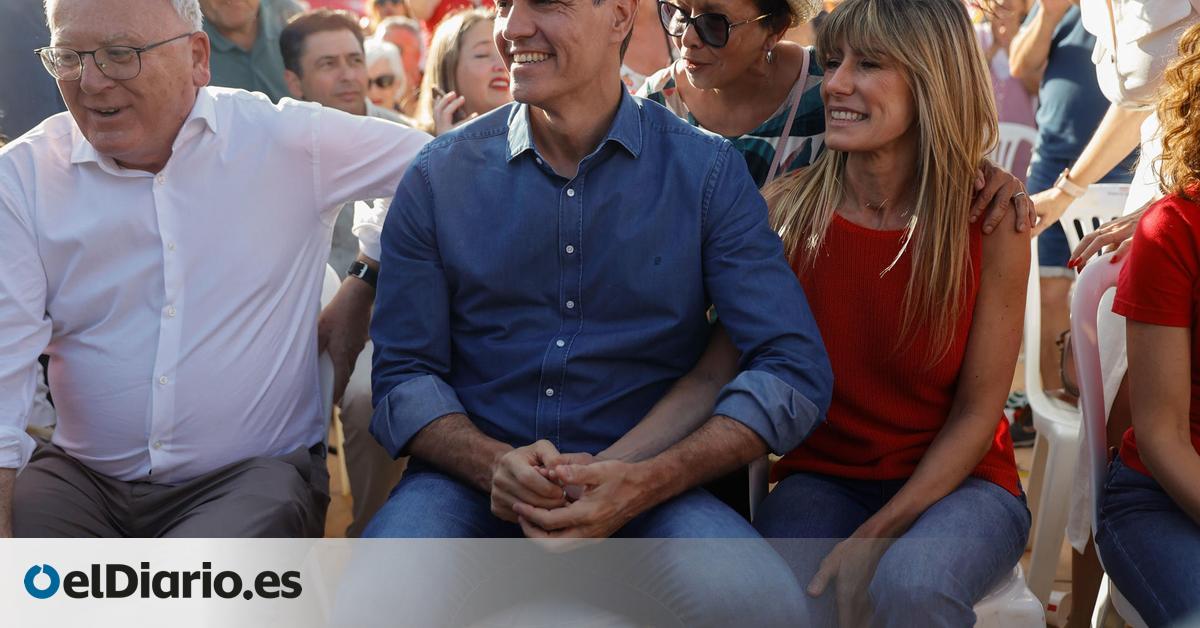 Sánchez hace campaña con Begoña Gómez y pide aglutinar el voto en el PSOE frente a “la guerra sucia” de las derechas