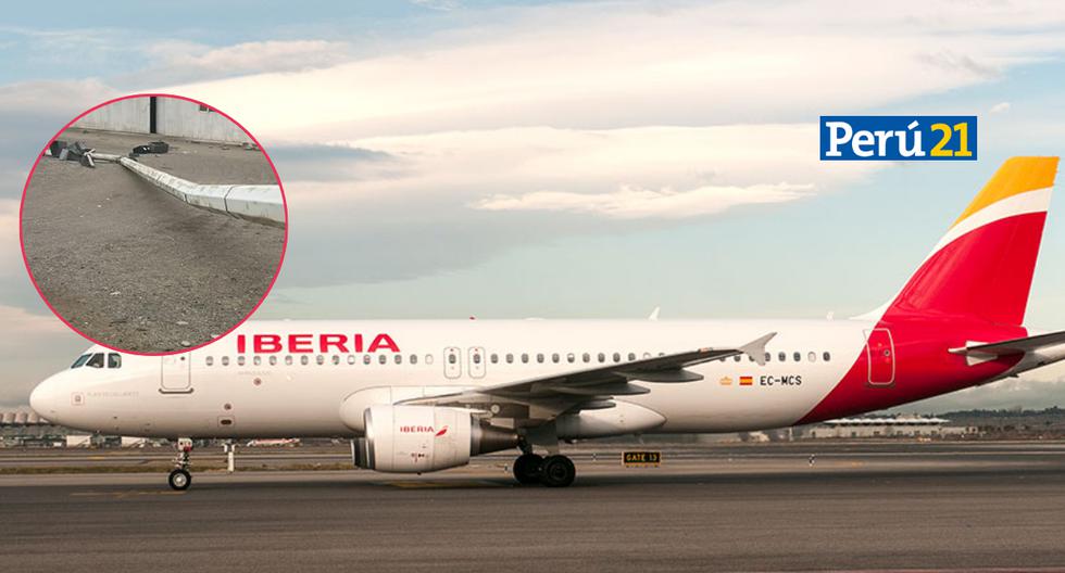 Accidente en Pisco: Avión de Iberia impacta contra poste de luz (EN VIVO)