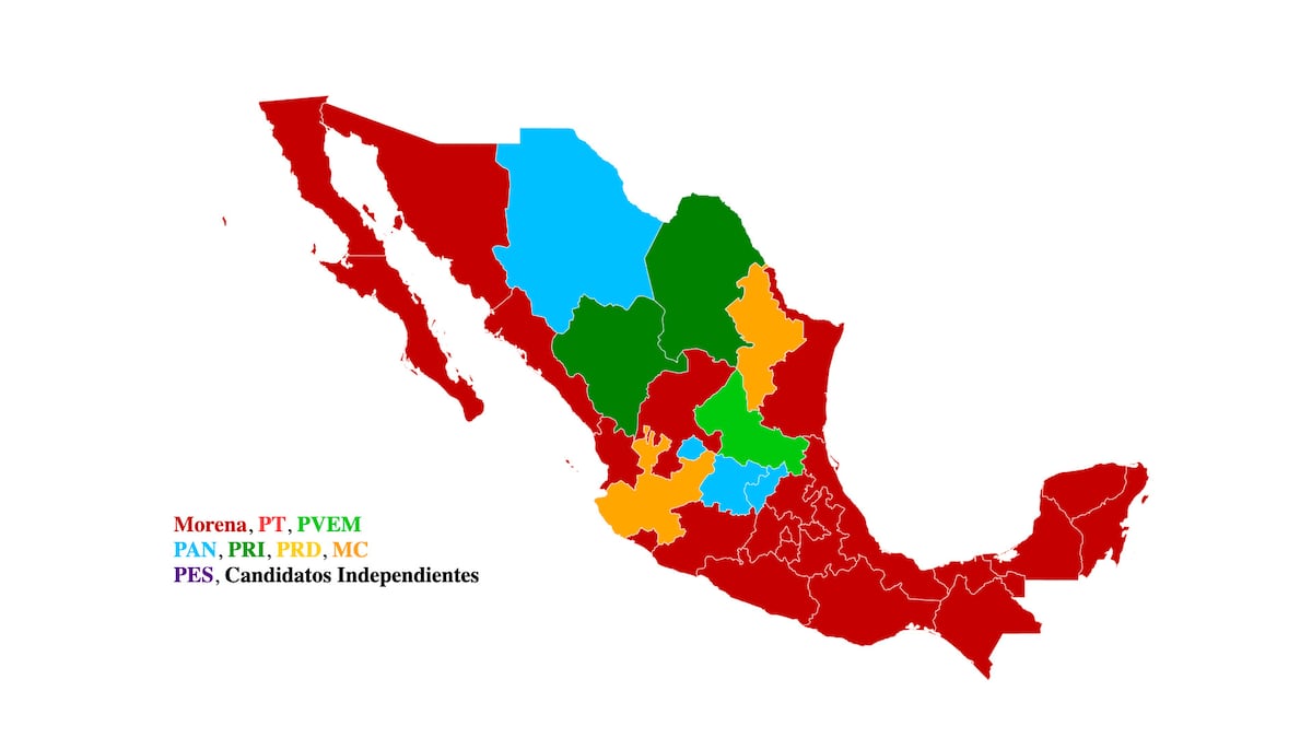 Morena, el ‘tsunami’ político de México: de dominar 4 a 24 estados en seis años