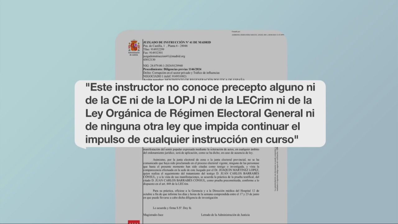 El juez Peinado responde a las críticas tras citar a Begoña Gómez en plena campaña por las elecciones europeas