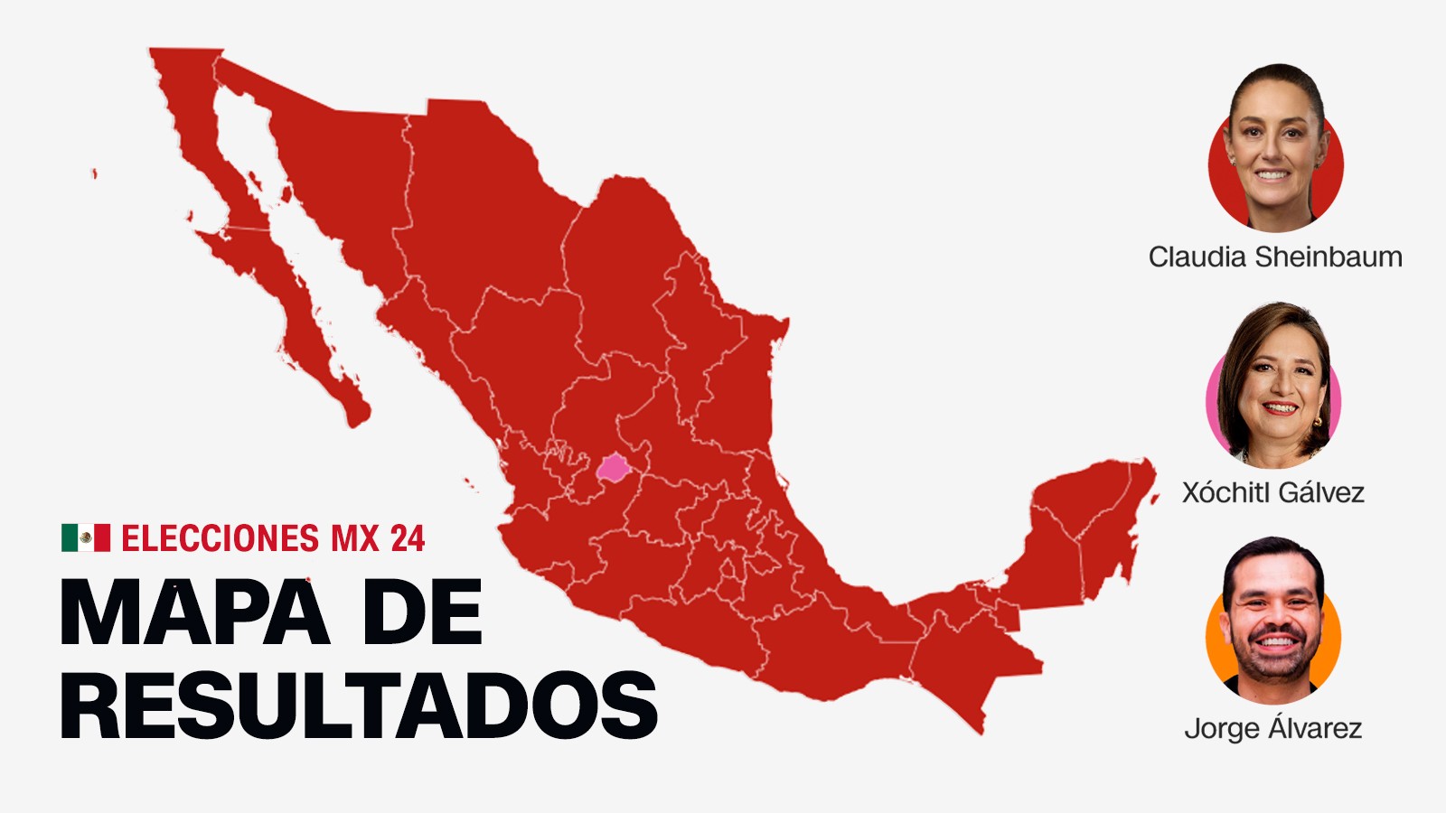 Mapa de resultados de las elecciones presidenciales 2024 en México: ¿dónde ganaron Sheinbaum, Gálvez y Máynez?