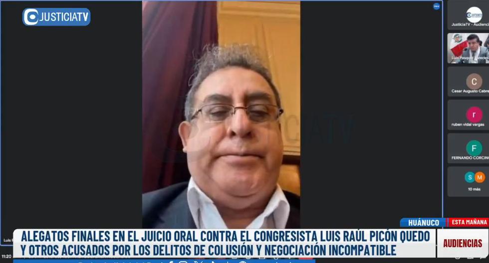 PJ impone 4 años de prisión suspendida al congresista Luis Picón Quedo