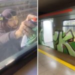 Grafiteros detuvieron servicio del Metro durante 20 minutos para rayar un tren de la Línea 4